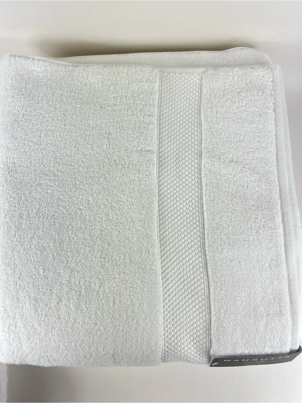 Wamsutta Bath Towel Set White Plush Cotton Absorbent Premium Zero Twist 8 Pc NEW